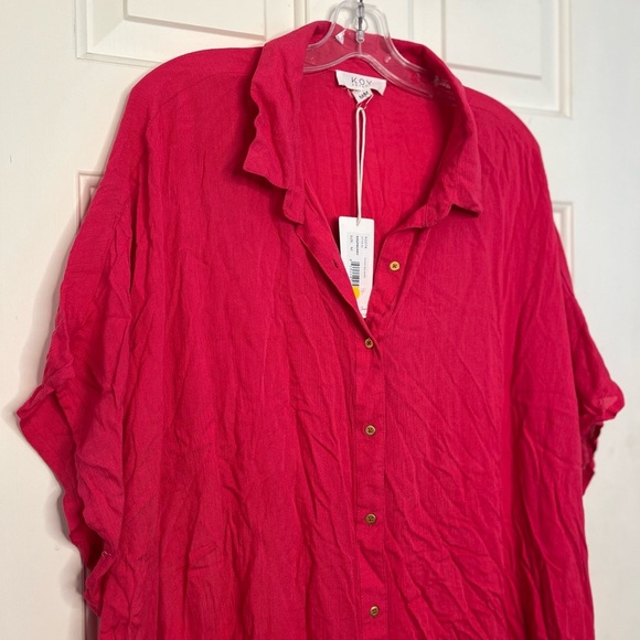 NWT Koy Resort Miami Big Shirt Dress M Pink - Picture 7 of 11